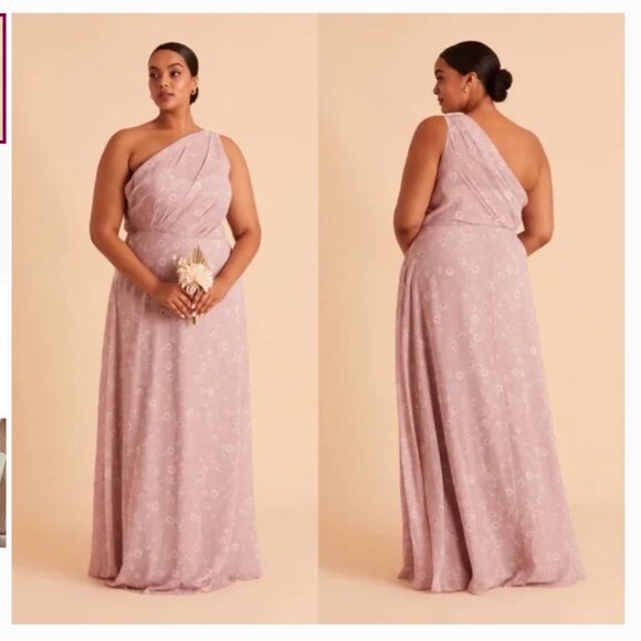 Birdy Grey Kira Dress Curve Chiffon Mauve Floret - XL - Picture 1 of 8